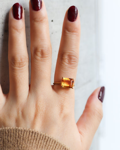 Prong Ring - Bicolor Citrine -