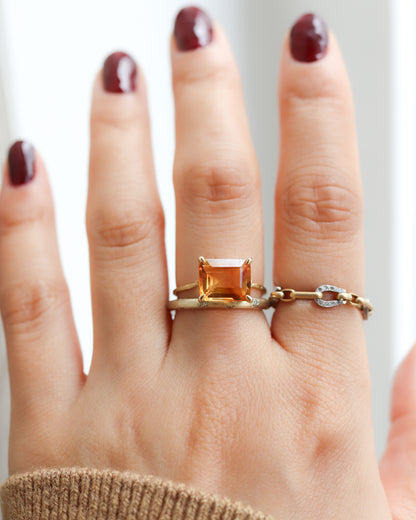 Prong Ring - Bicolor Citrine -