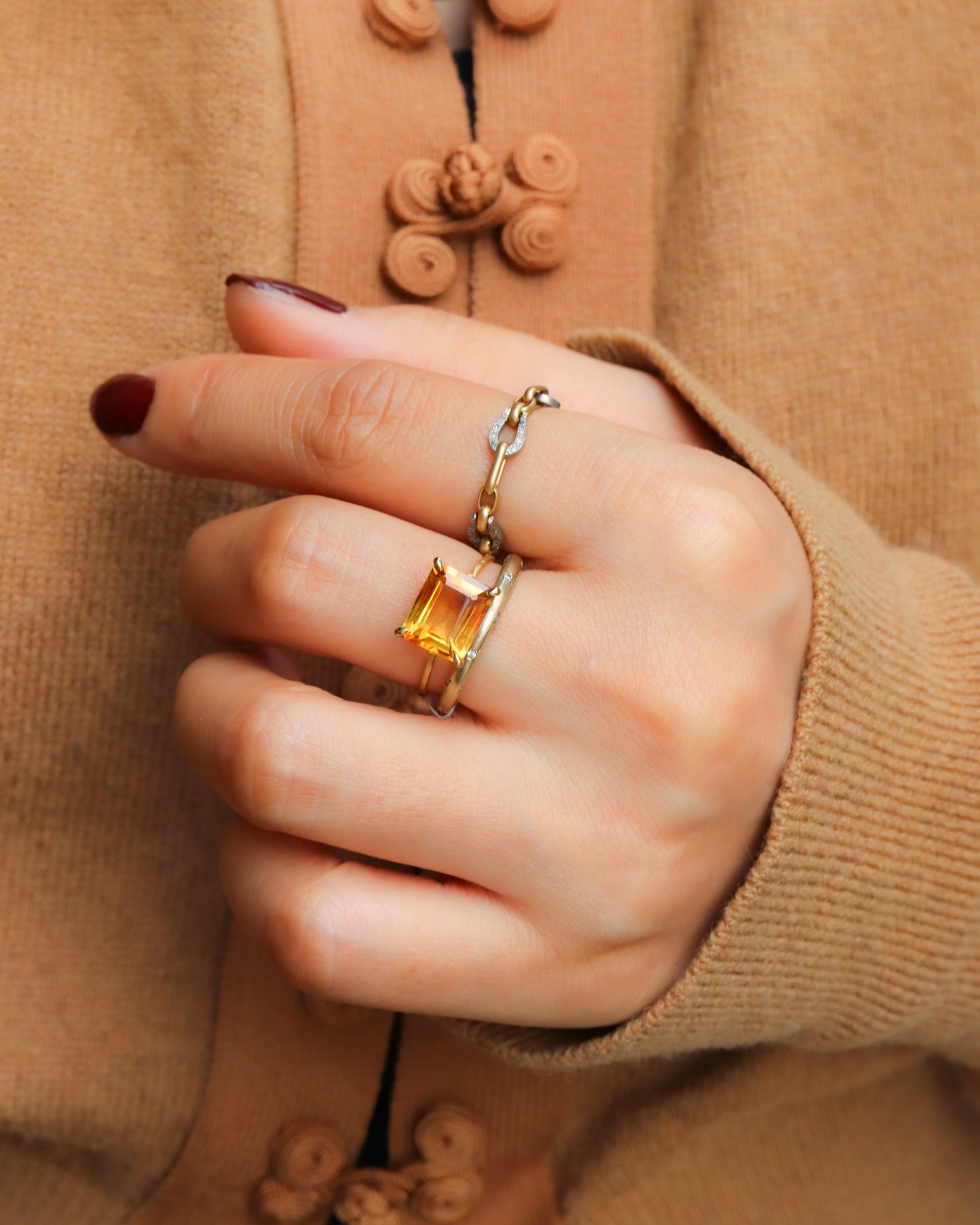 Prong Ring - Bicolor Citrine -