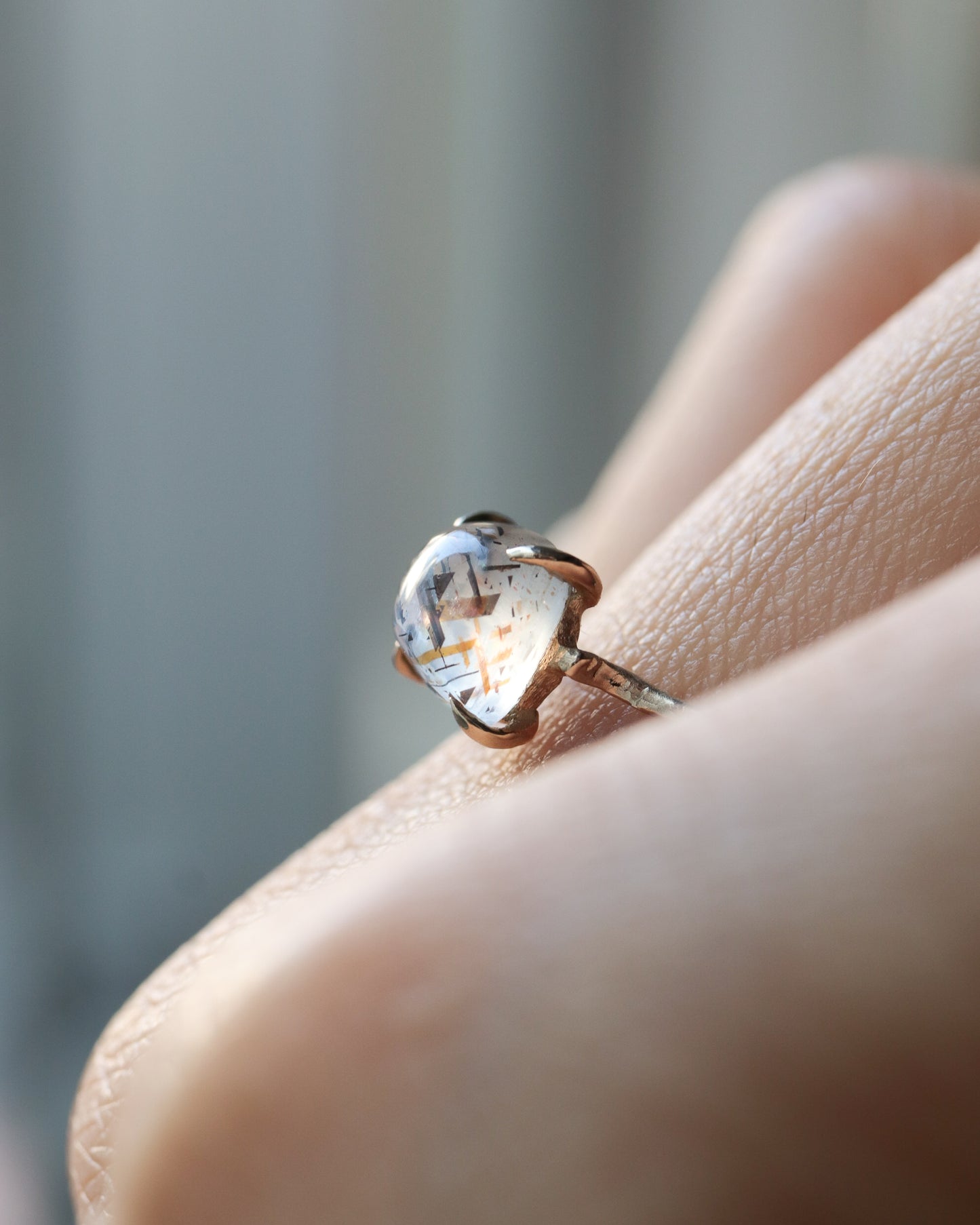 Flat Ring - Lattice Sunstone -