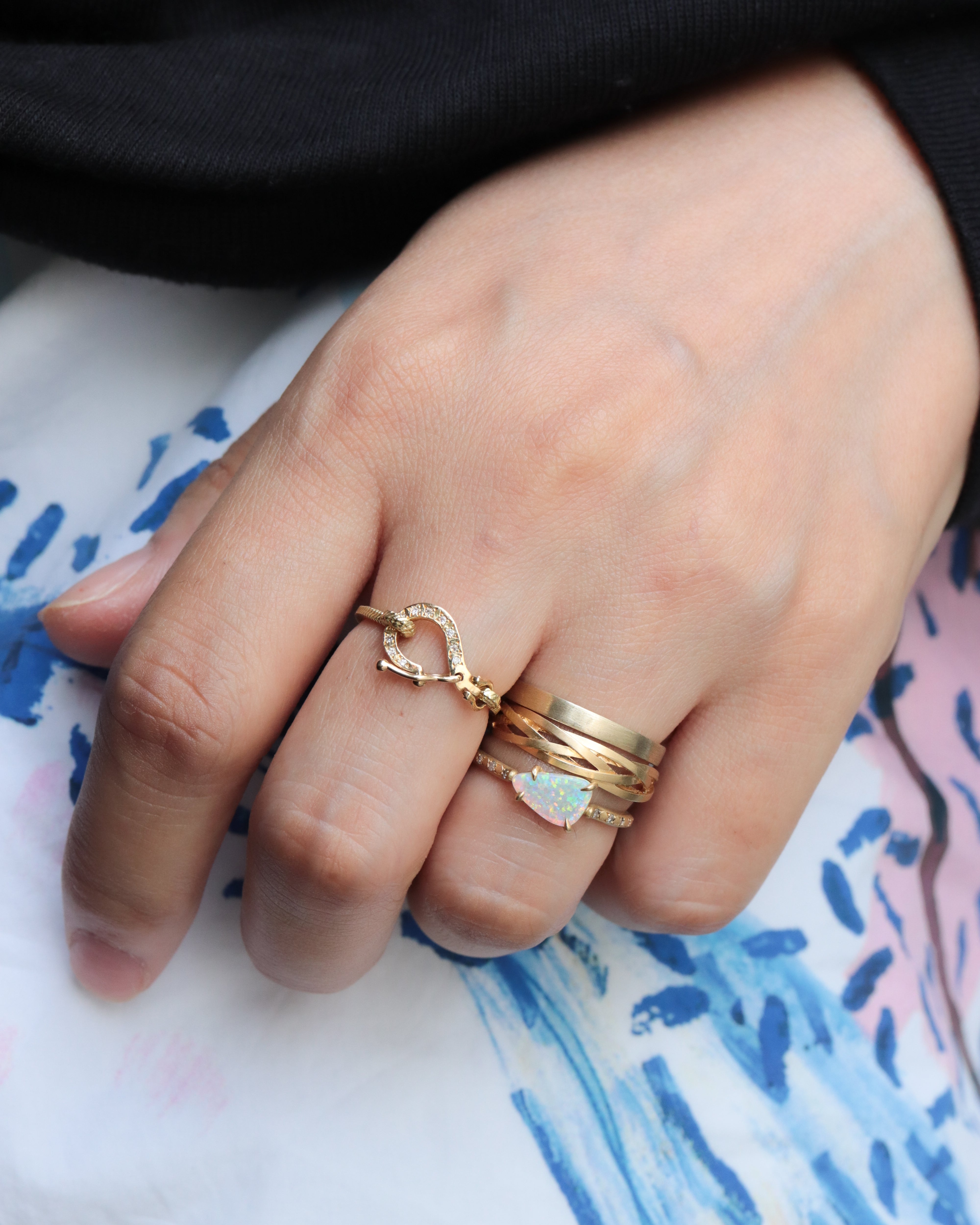 Prong Ring - Opal -