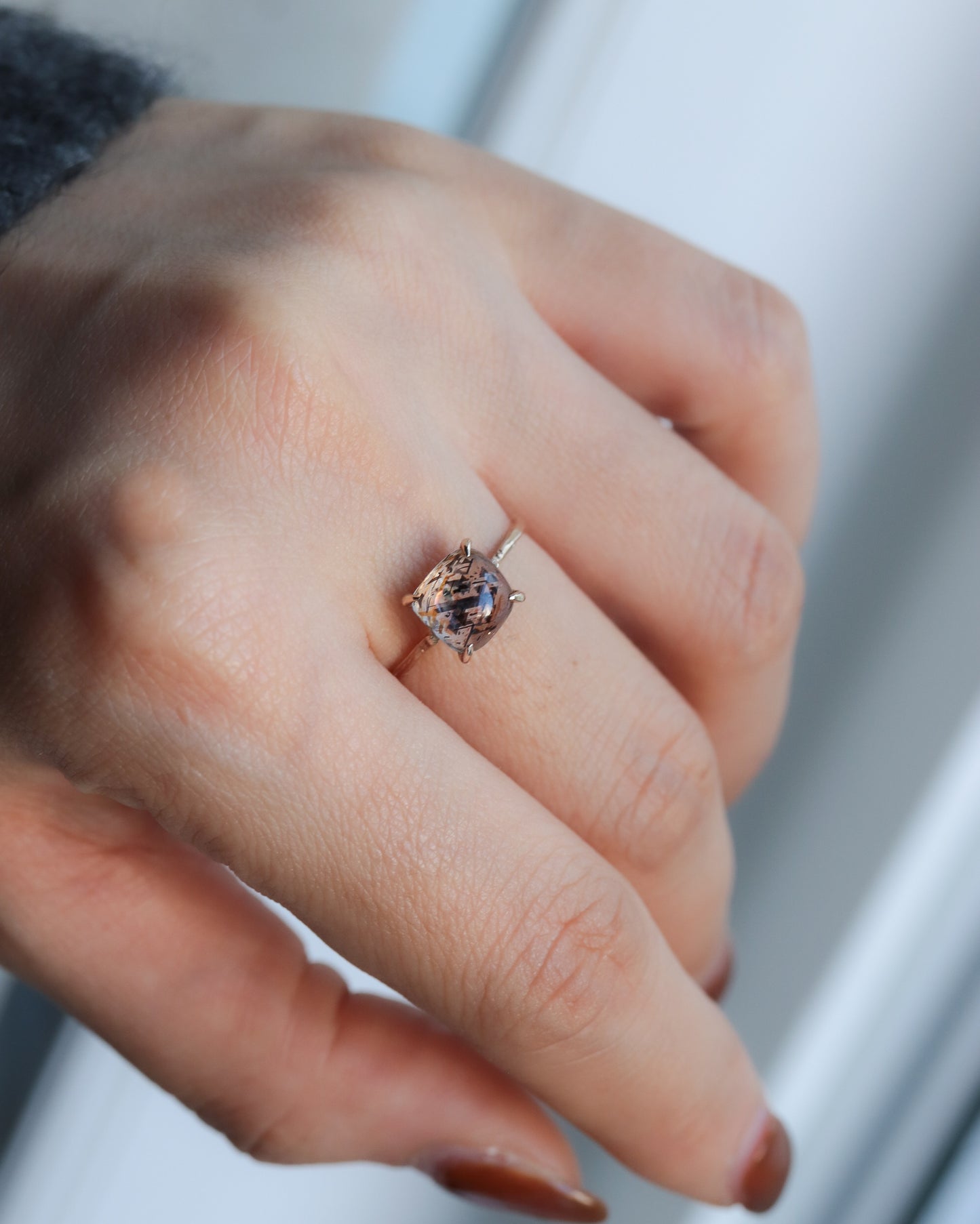 Flat Ring - Lattice Sunstone -