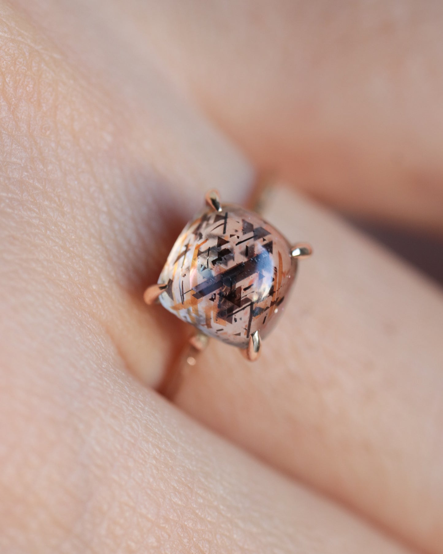 Flat Ring - Lattice Sunstone -