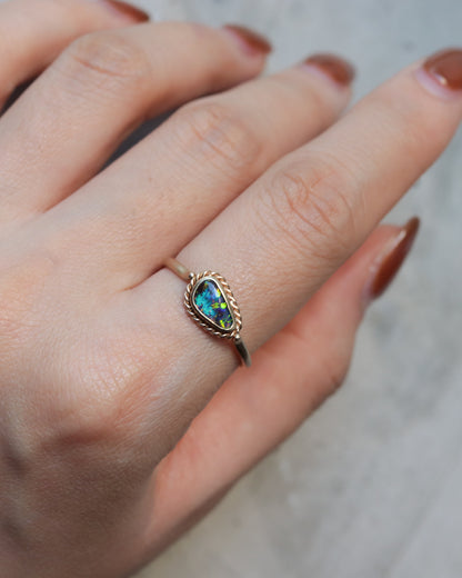 Twist Ring - Boulder Opal -