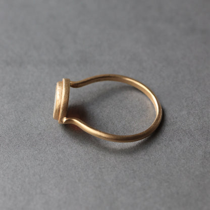 Column Milgrain Ring - Opal -