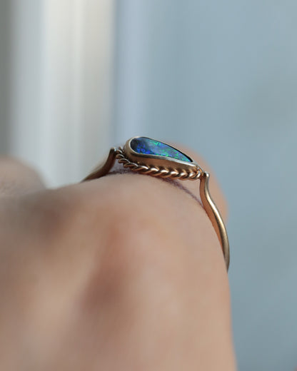 Twist Ring - Boulder Opal -