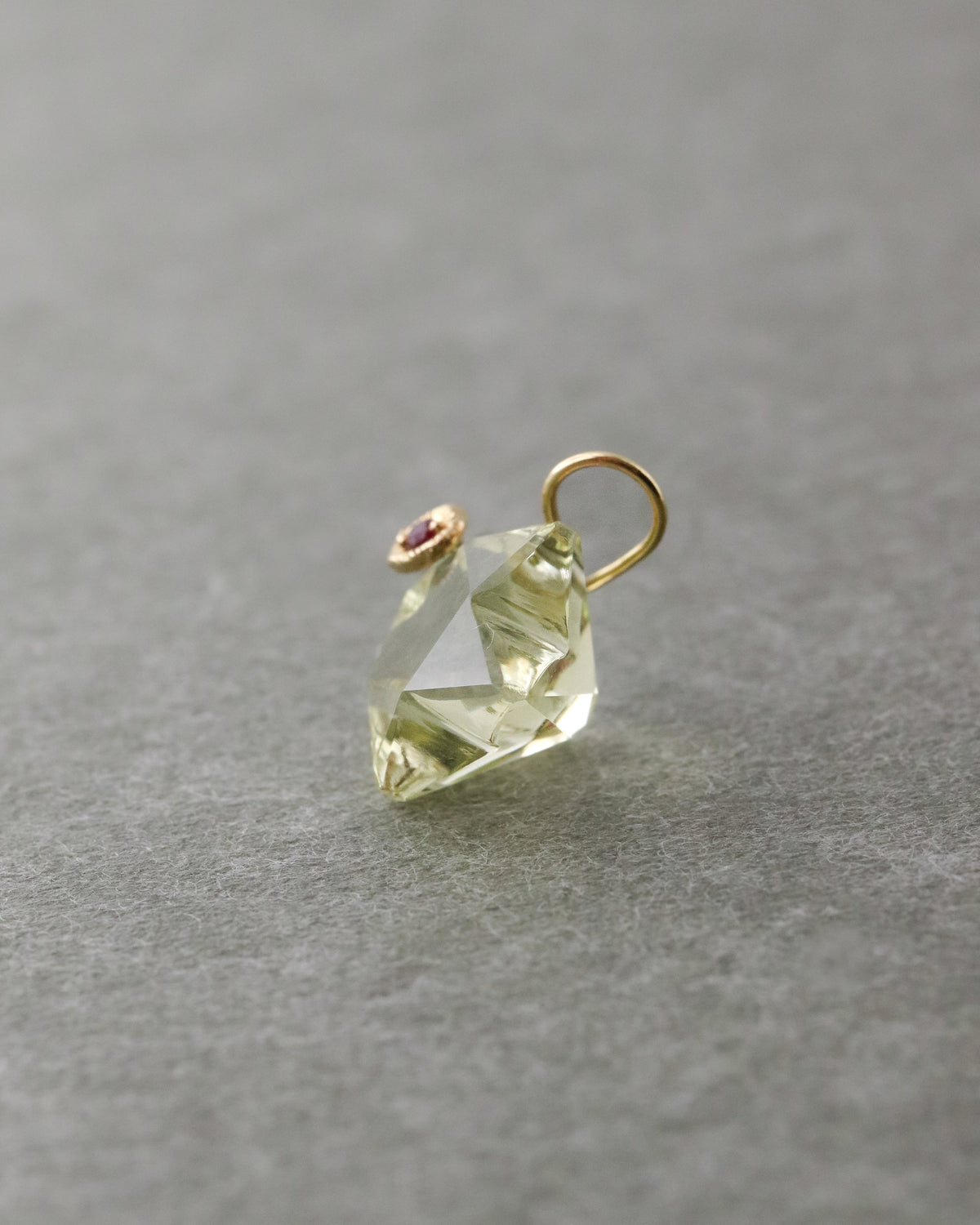 Flat Necklace - Lemon Quartz -