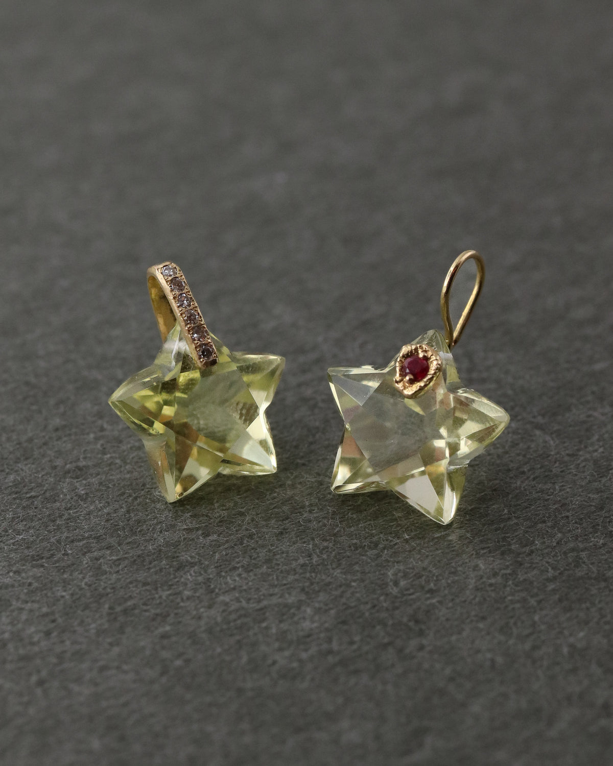 Flat Necklace - Lemon Quartz -