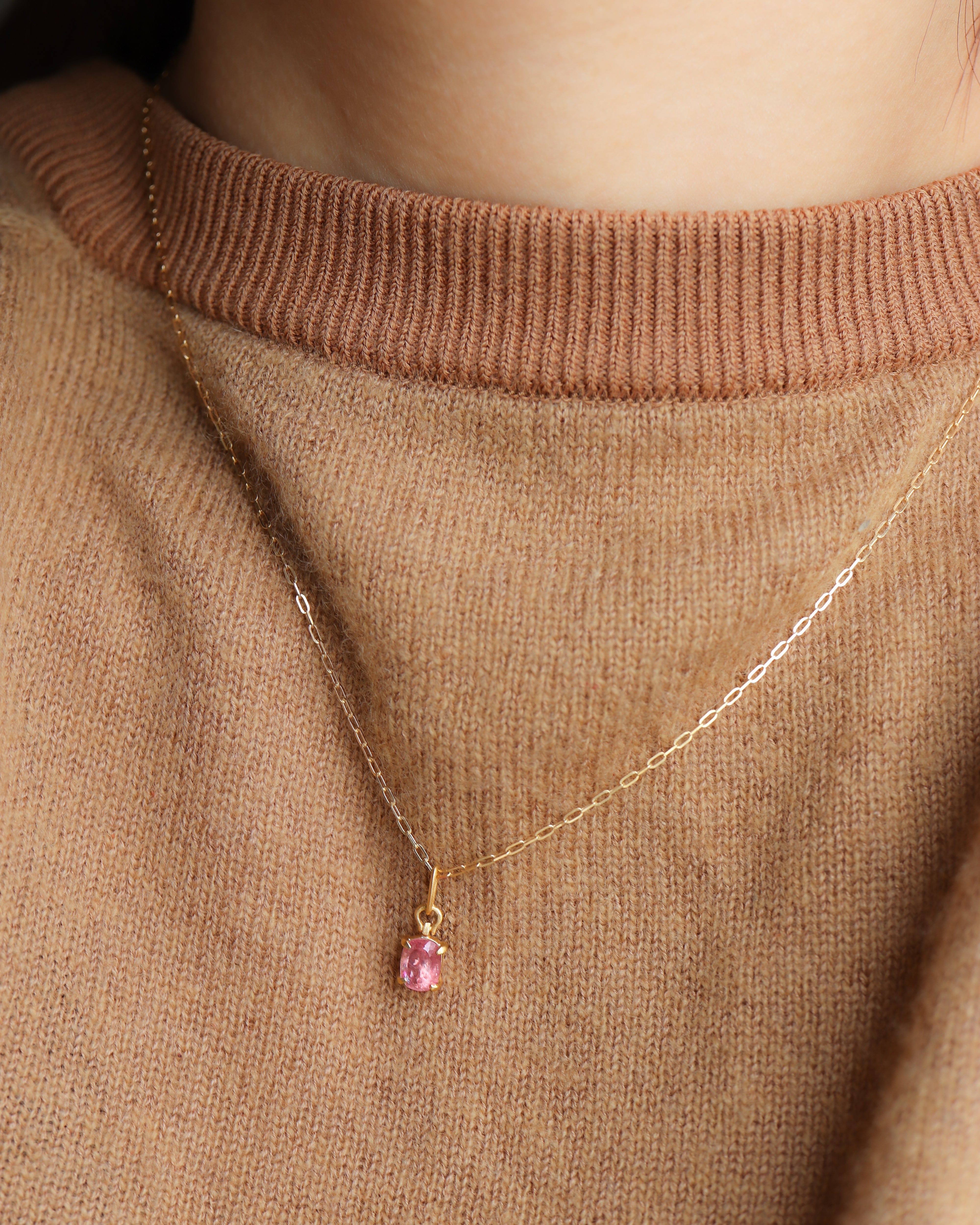 HorseShoe Necklace - Rhodochrosite -