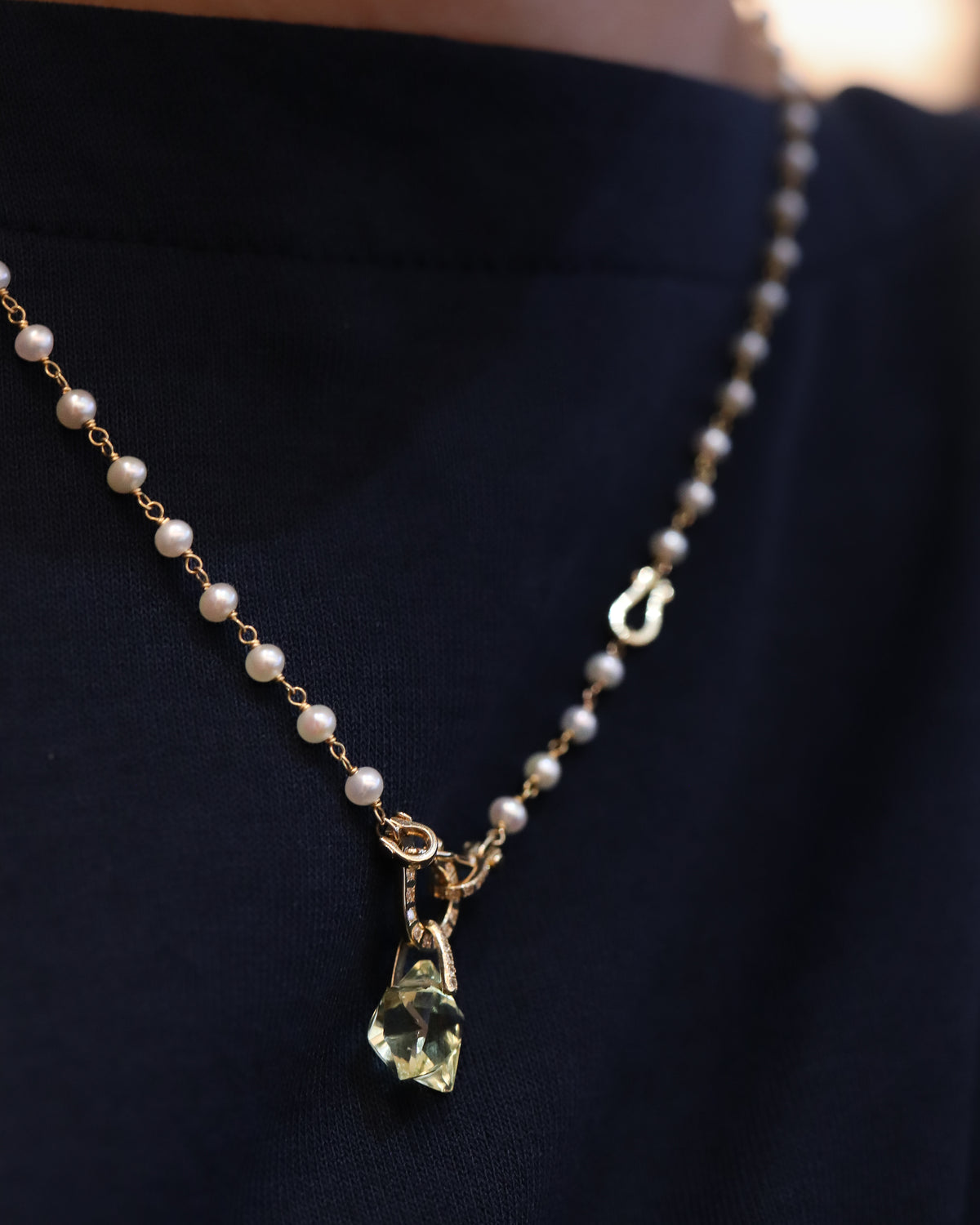 Hibiki Stone Necklace - Diamond -