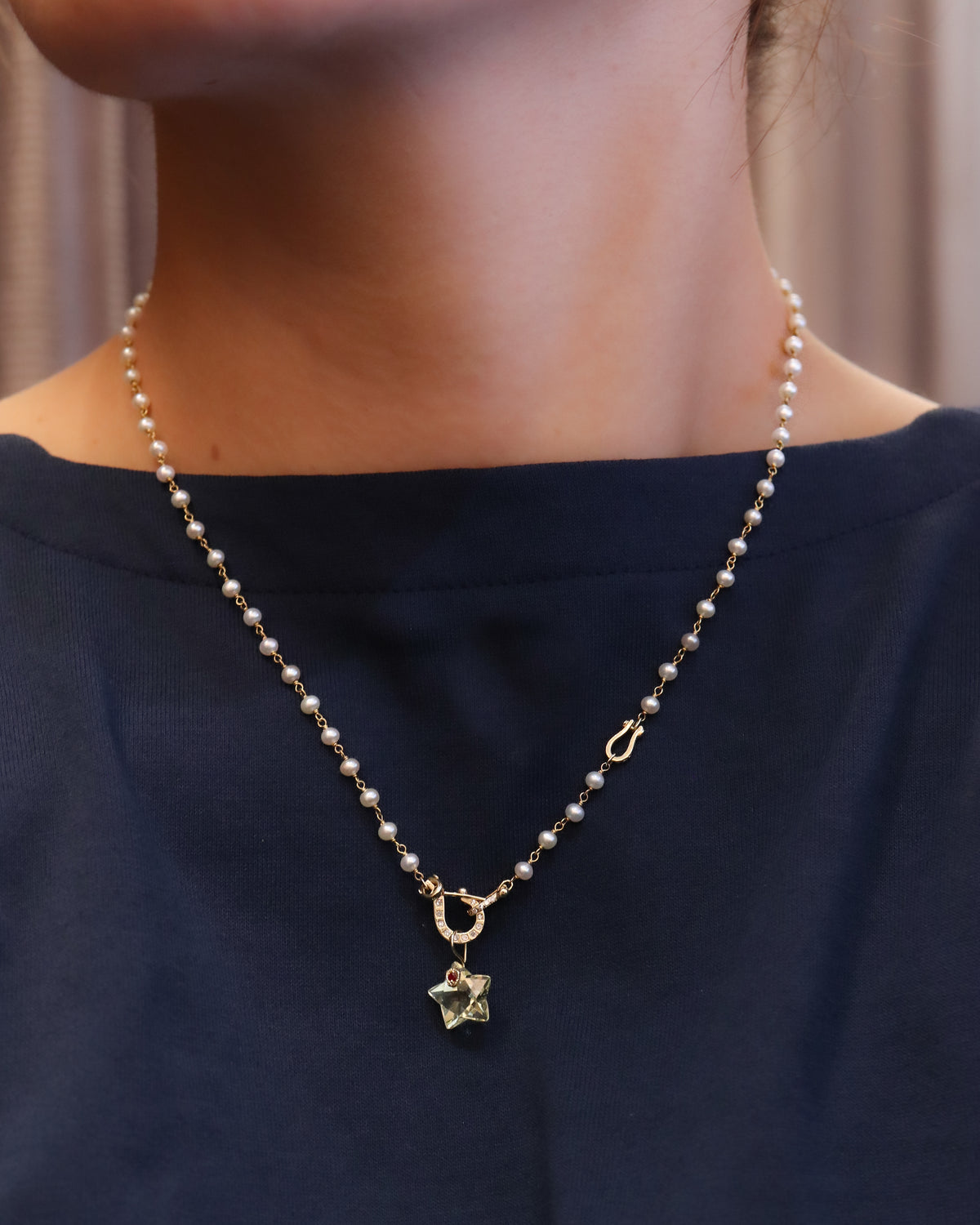 Flat Necklace - Lemon Quartz -