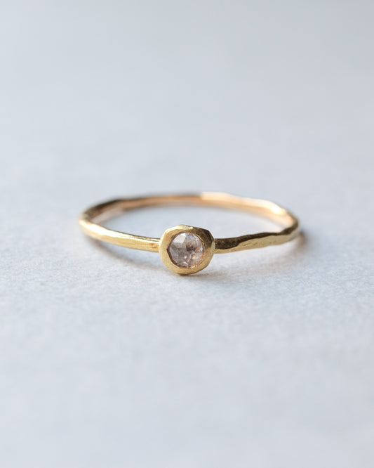 【Online Exclusive】Rough Collet Mini Ring - Natural Diamond -