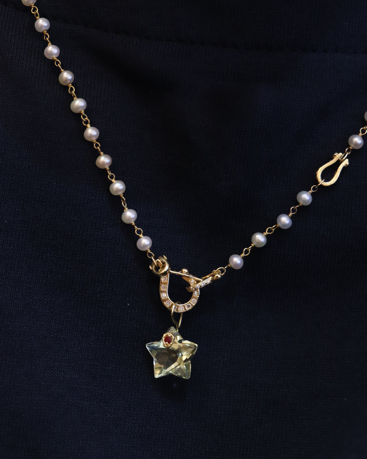 Flat Necklace - Lemon Quartz -