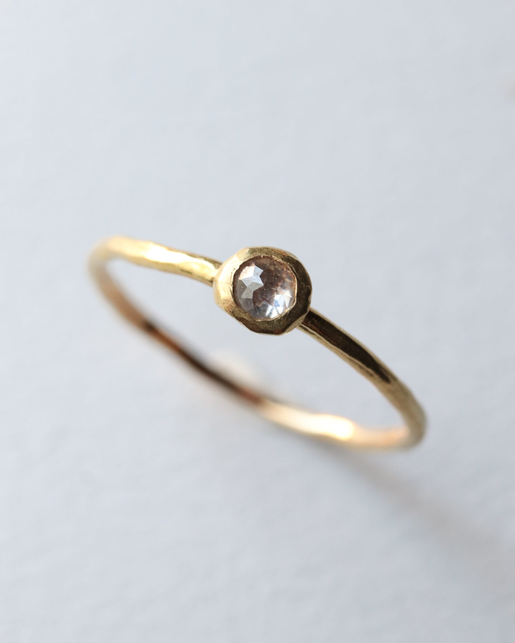 【Online Exclusive】Rough Collet Mini Ring - Natural Diamond -
