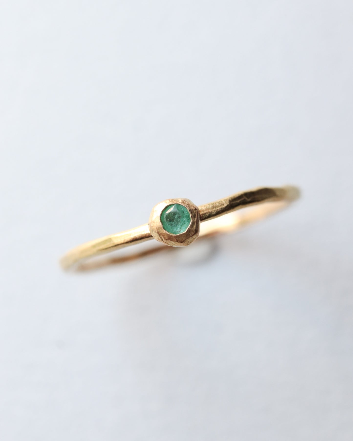 Rough Collet Melee Ring - Paraiba Tourmaline -