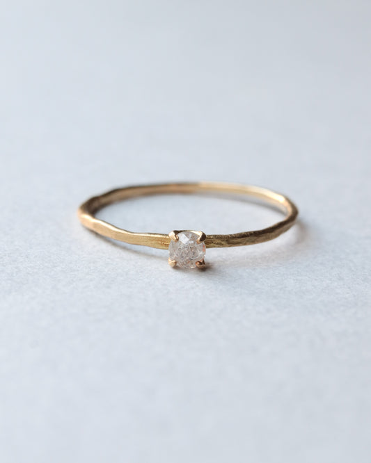 【Online Exclusive】Prong Mini Ring - Natural Diamond -