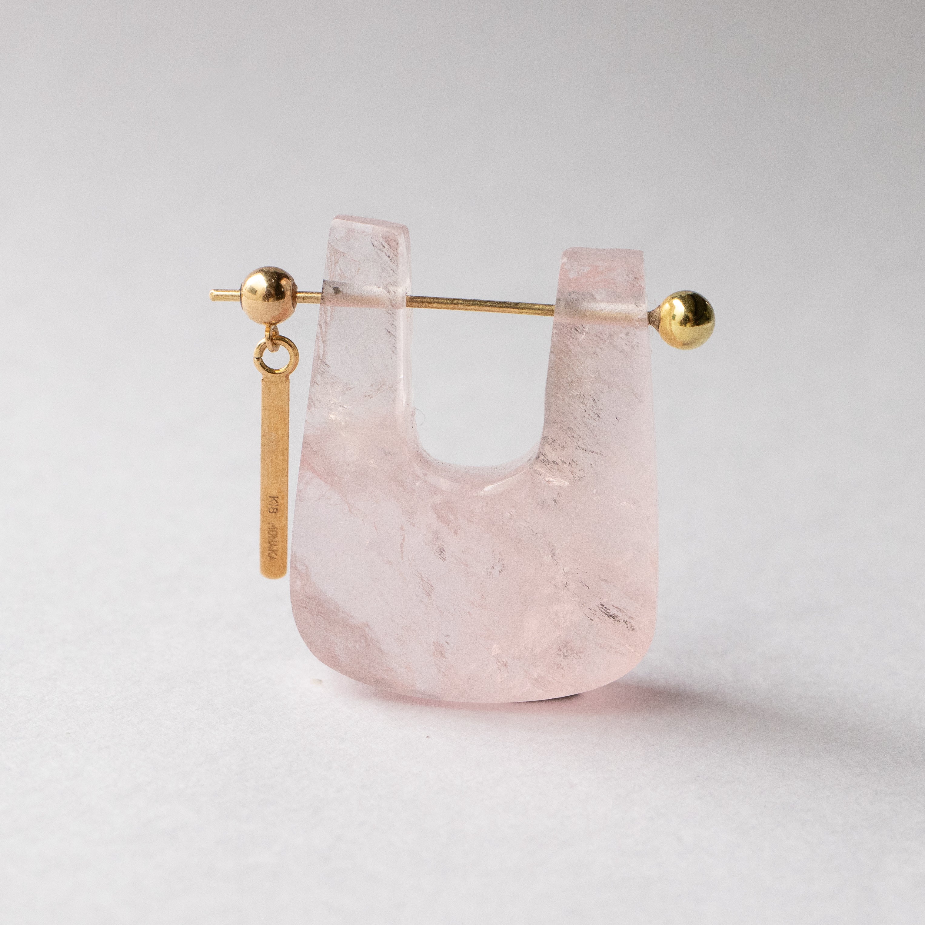 MONAKA ピアス Rock Pierced Earring Rock Pierced Earring - Rose Quartz - – MONAKA jewellery