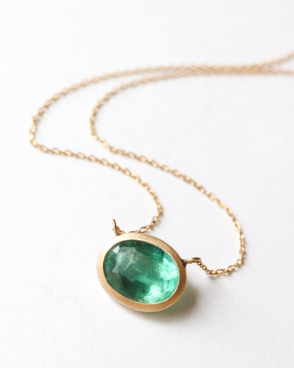 Collet Necklace - Emerald -