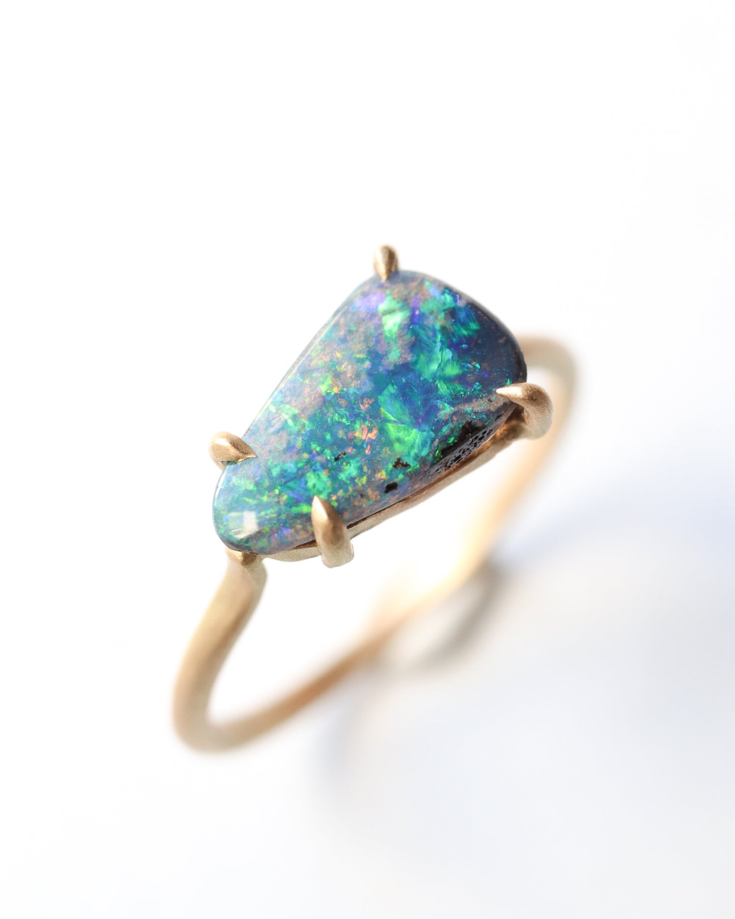 Prong Ring - Boulder Opal -