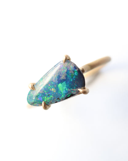 Prong Ring - Boulder Opal -