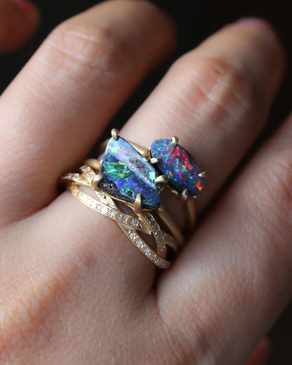 Prong Ring - Boulder Opal -