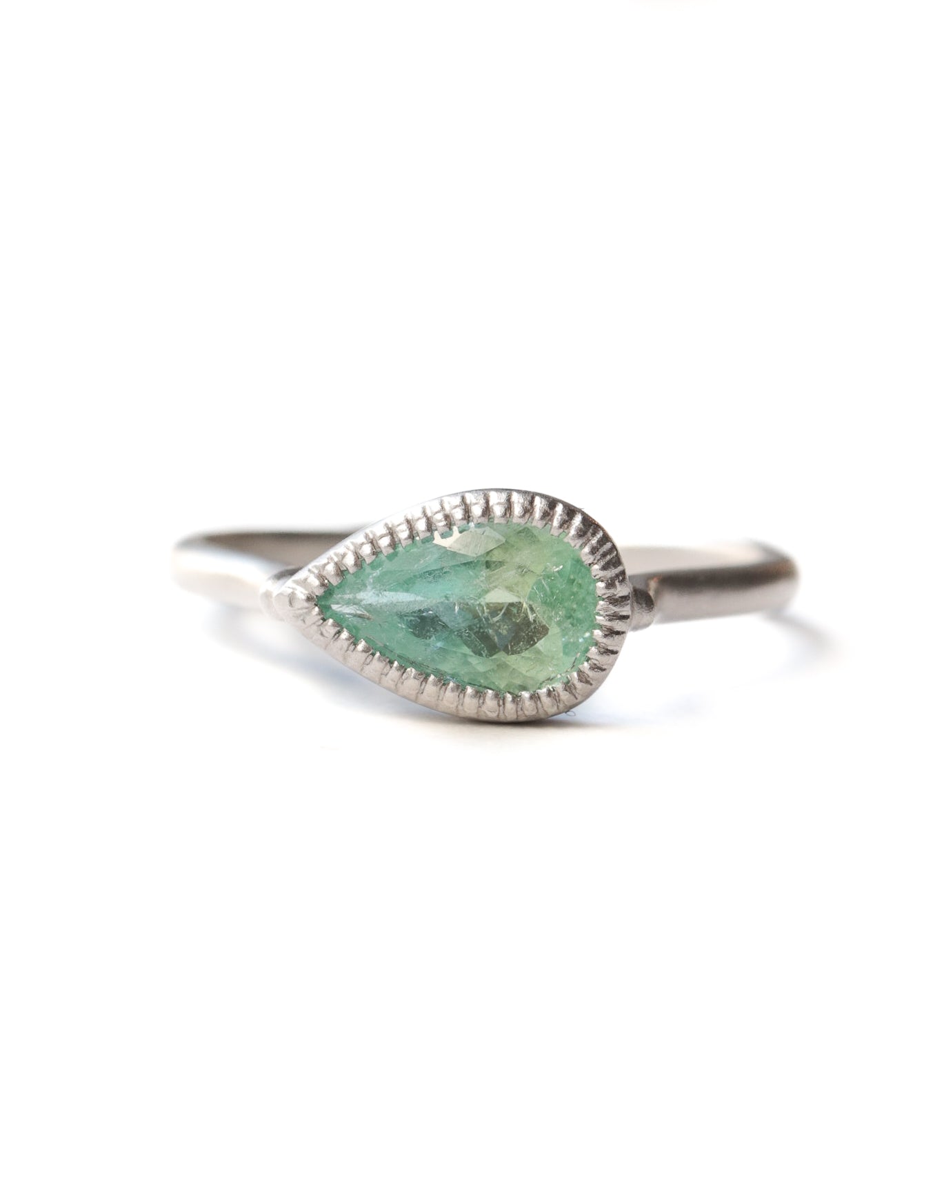 Milgrain Ring - Paraiaba Tourmaline -