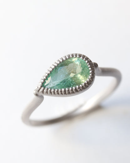 Milgrain Ring - Paraiaba Tourmaline -