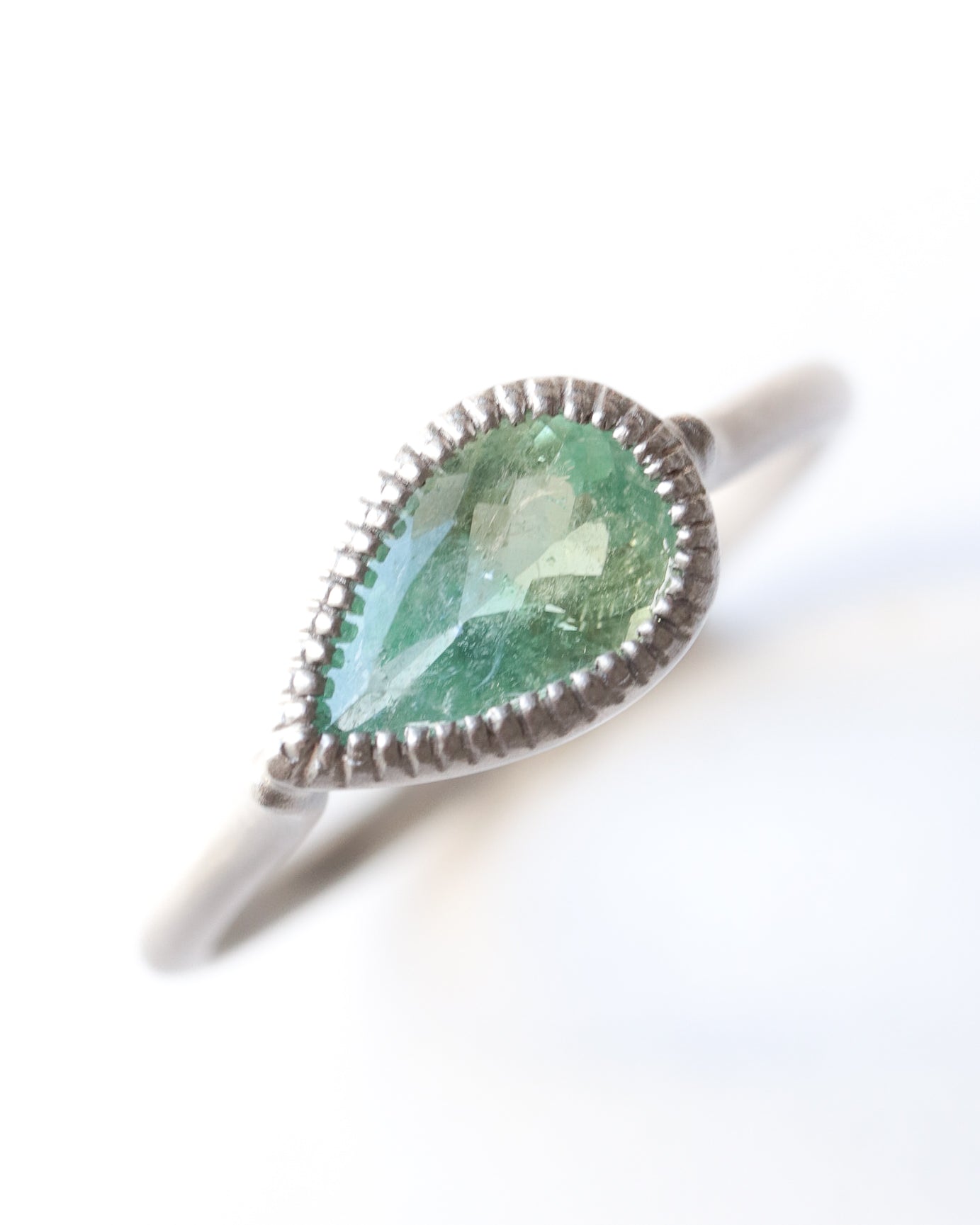 Milgrain Ring - Paraiaba Tourmaline -