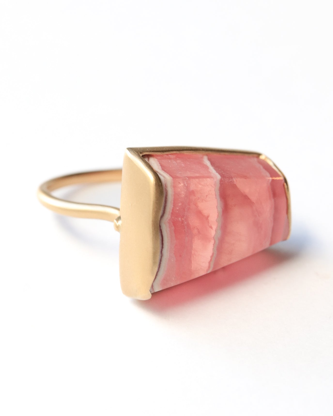 Collet Ring - Rhodochrosite -