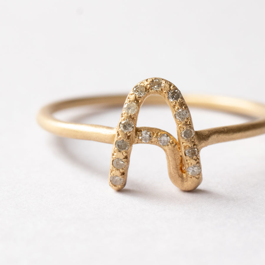 Initial Diamond Ring - A -
