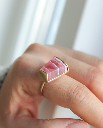 Collet Ring - Rhodochrosite -