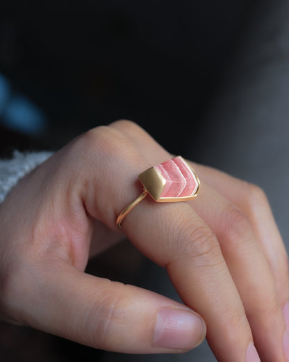 Collet Ring - Rhodochrosite -