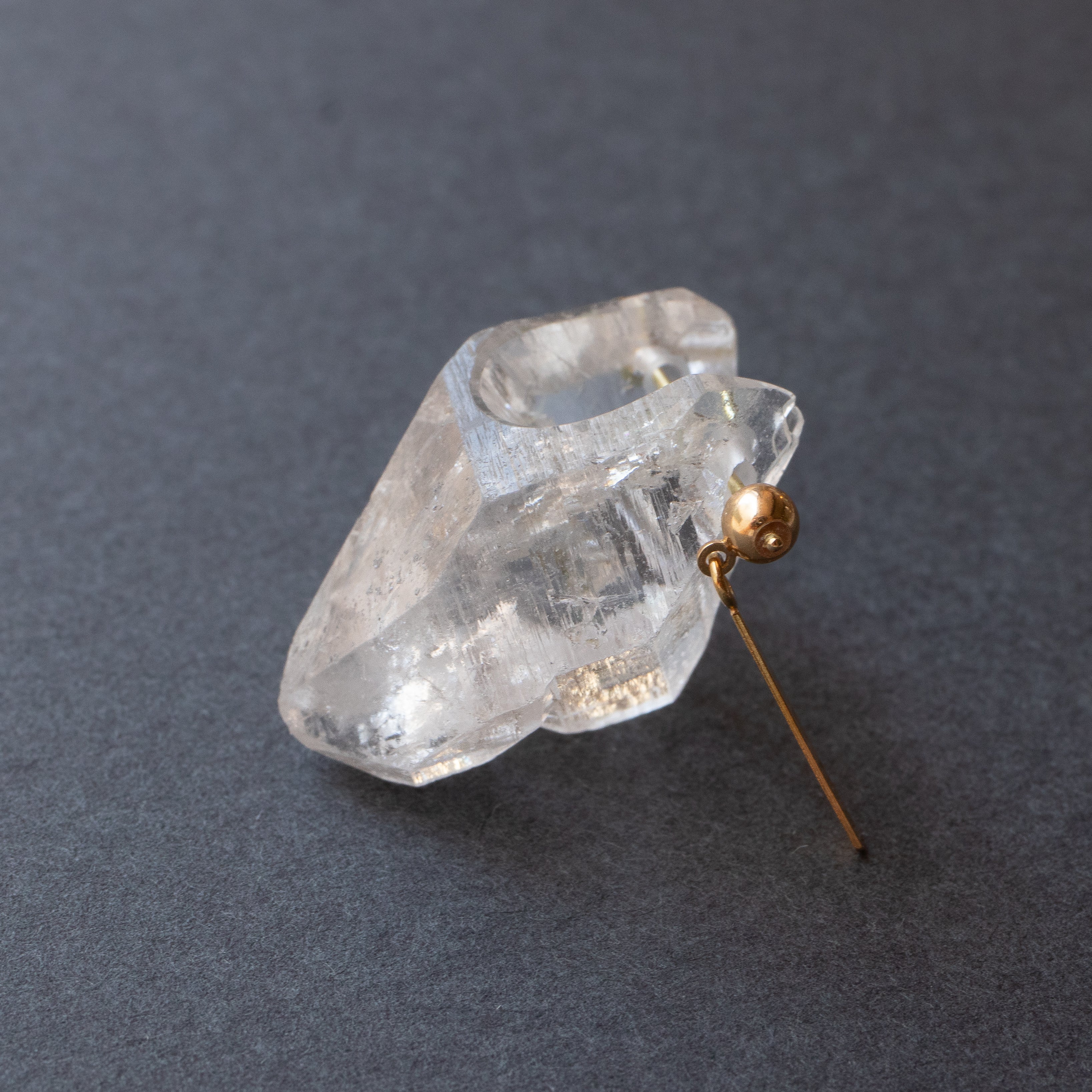 Rock Pierced Earring - Diamond Quartz - – MONAKA jewellery