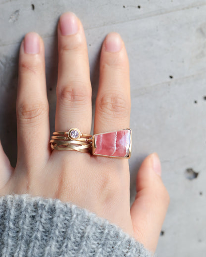 Collet Ring - Rhodochrosite -