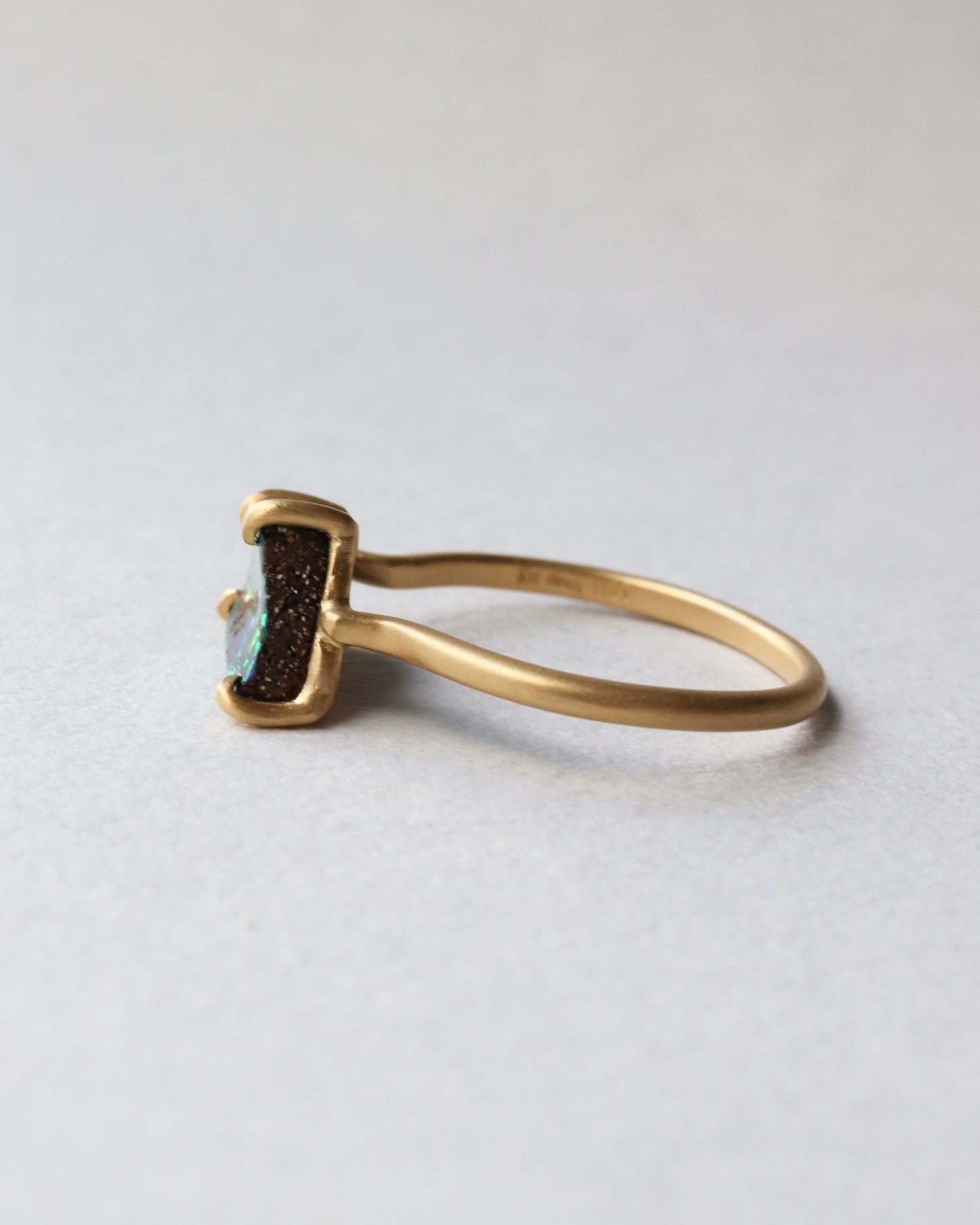 Prong Ring - Boulder Opal -