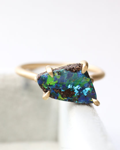 Prong Ring - Boulder Opal -