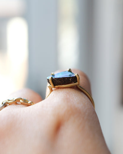 Prong Ring - Boulder Opal -