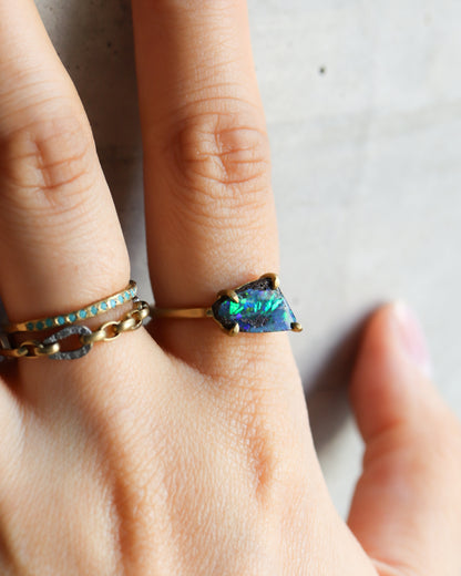 Prong Ring - Boulder Opal -