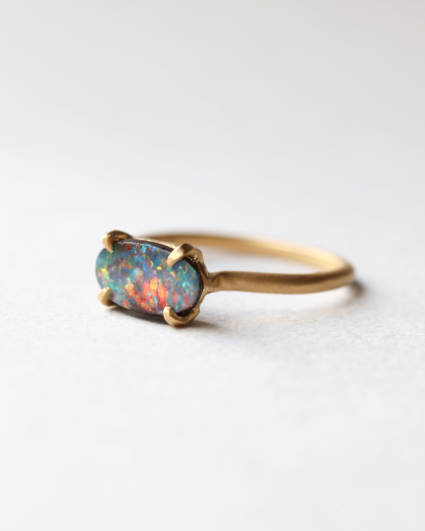 Prong Ring - Boulder Opal -