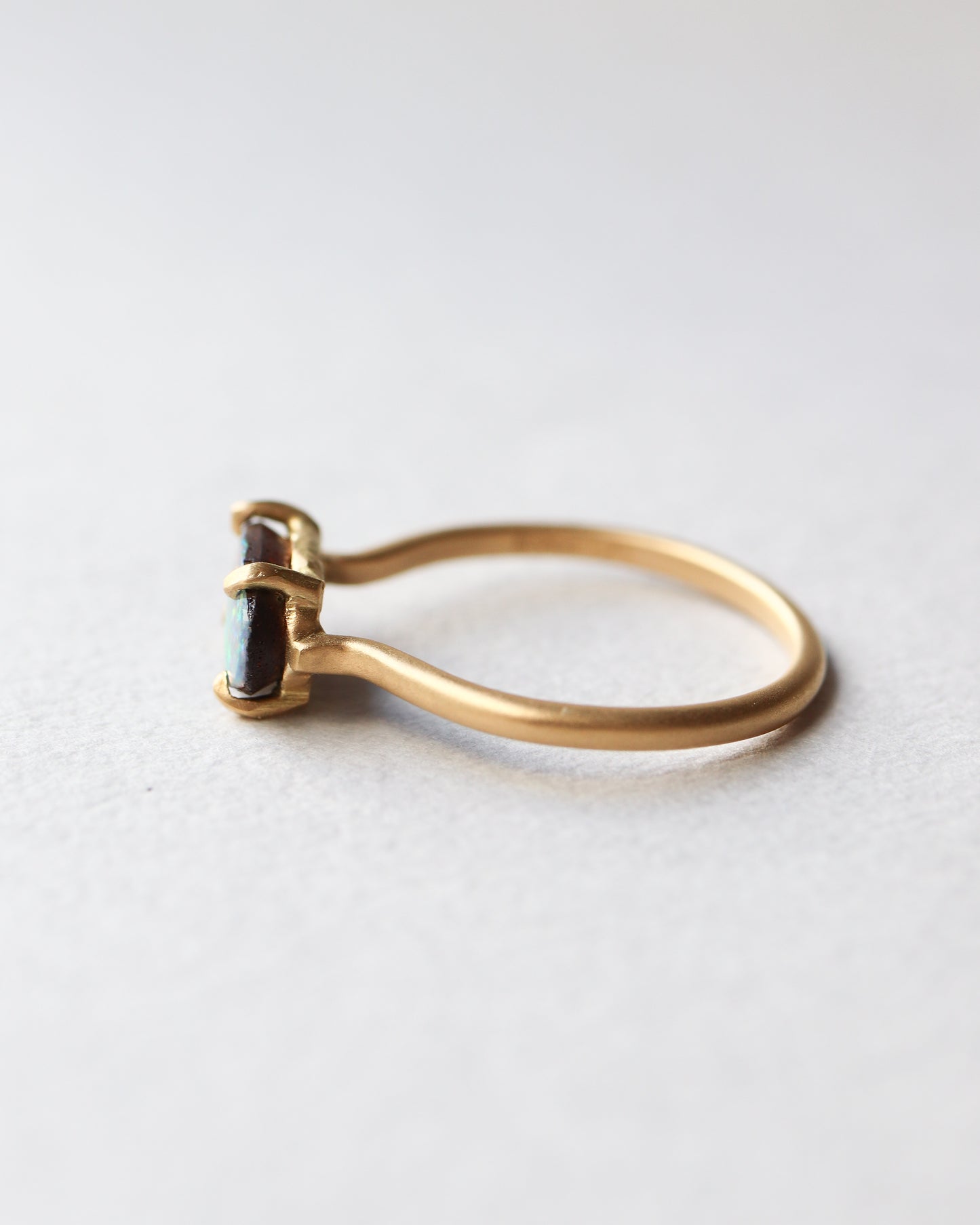 Prong Ring - Boulder Opal -