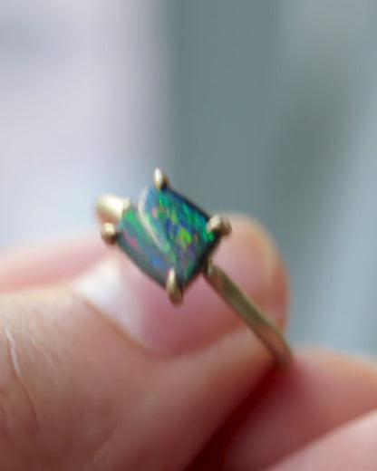 Prong Ring - Boulder Opal -