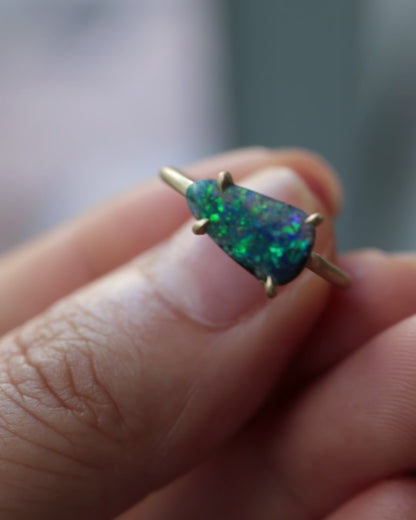 Prong Ring - Boulder Opal -