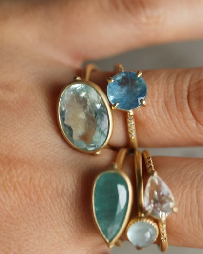 Prong Ring - Aquamarine -