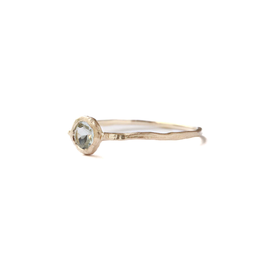 Rough Collet Ring - Aquamarine -