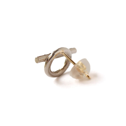 Mantel Pierced Earrings /K18YGWG - Full Diamond -