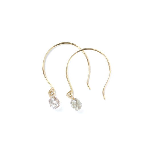 Suzu Pierced Earrings - Brown Diamond -