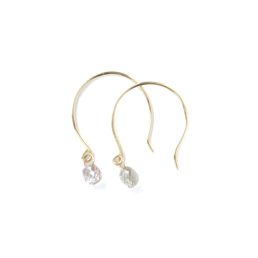 Suzu Pierced Earring  - Brown Diamond -