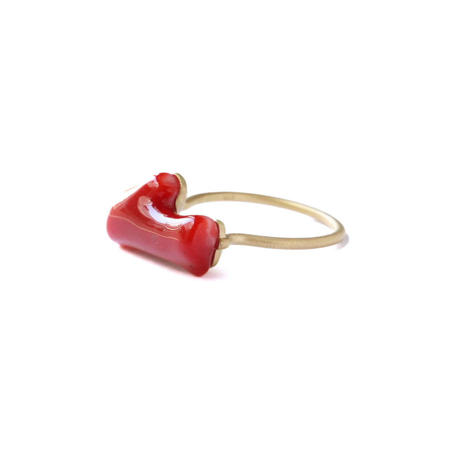 Collet Ring - Coral -