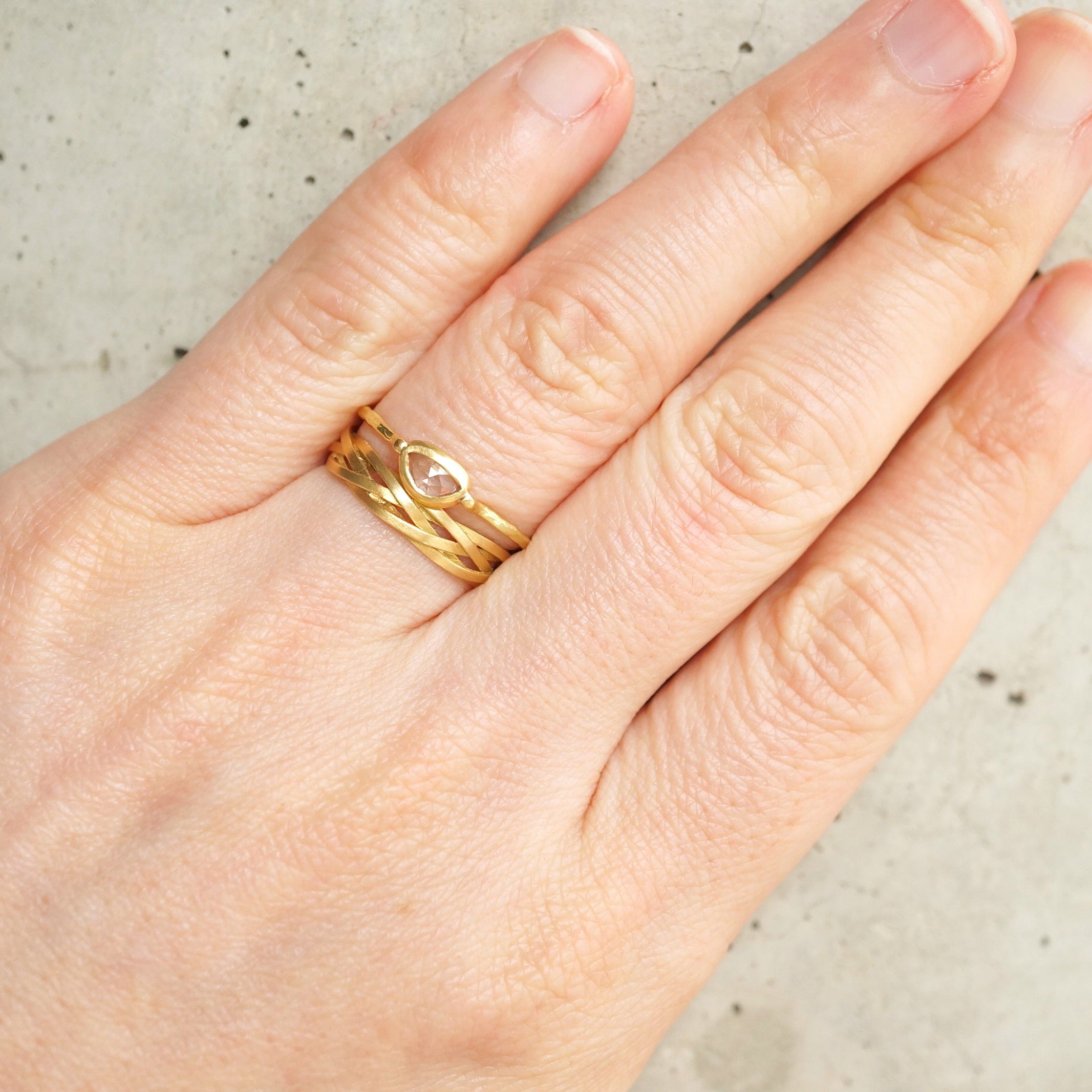 String Ring Narrow - K18YG -
