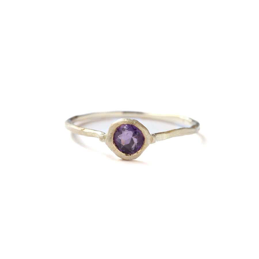 Rough Collet Ring - Amethyst -